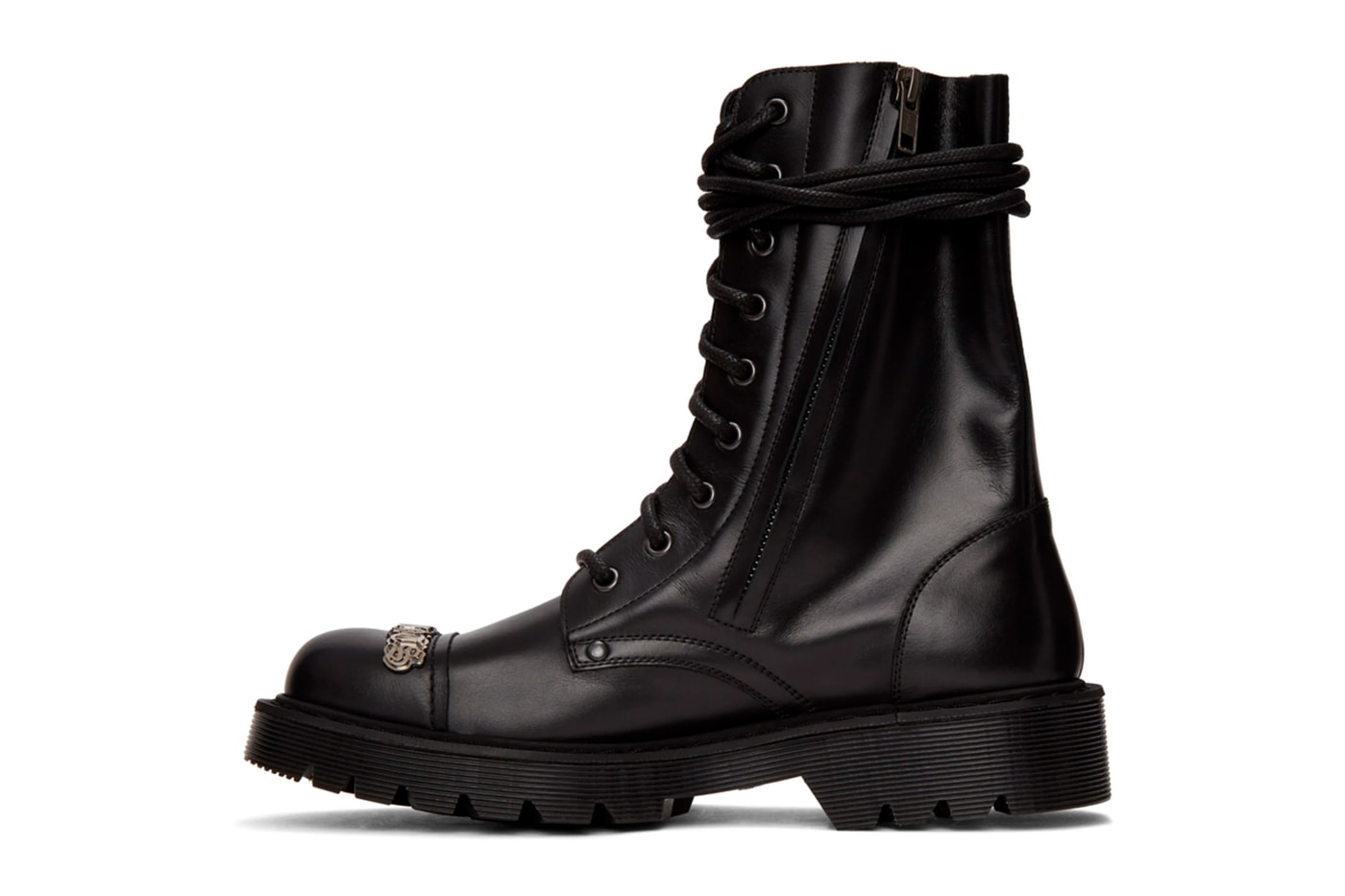 Vetements Gothic Logo Combat Boots Release Black Info Buy Price SSENSE