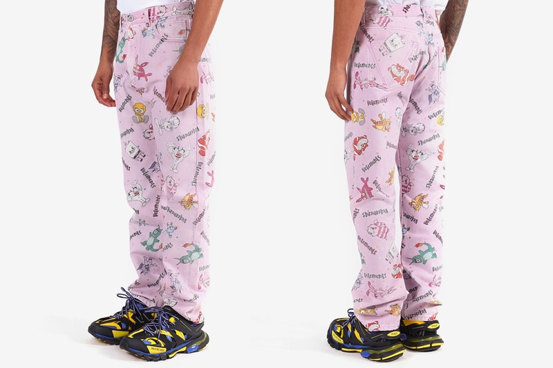 Vetements Pink Multicolored Comic Jeans Release Buy Price The Webster