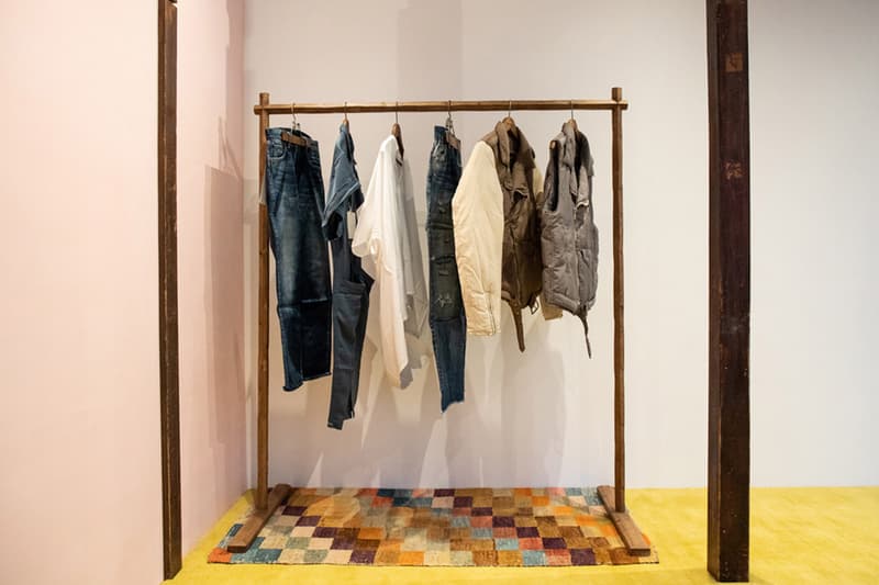 Take a Look Inside WMV Visvim's Tokyo Flagship interior storefront kelsi nakamura womens line womenswear arai-dashi ganpishi paper Echizen washi Katazurizome dyeing takehogaki fences zen buddhism design
