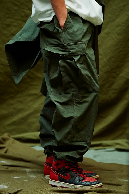 WTAPS Spring Summer 2020 MILL UNIFORMS Lookbook menswear streetwear japanese military testu nishiyama diffusion line field jackets shirts cargo pants bdu bermuda olive