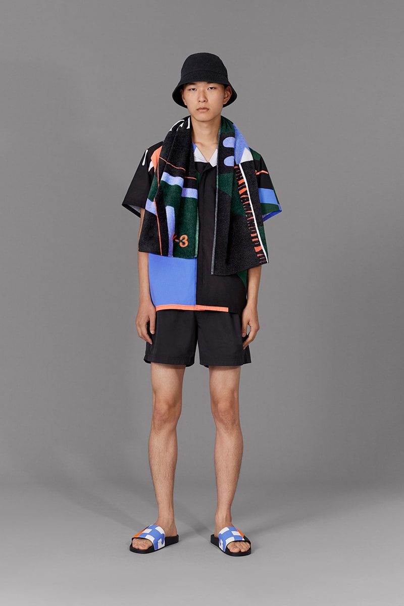 adidas Y-3 Spring/Summer 2020 Collection Drop Four "Swim" Yohji Yamamoto Release Information Beachwear Mens Womens Slides Bikini Trunks Towels Bags T-Shirt Sandal