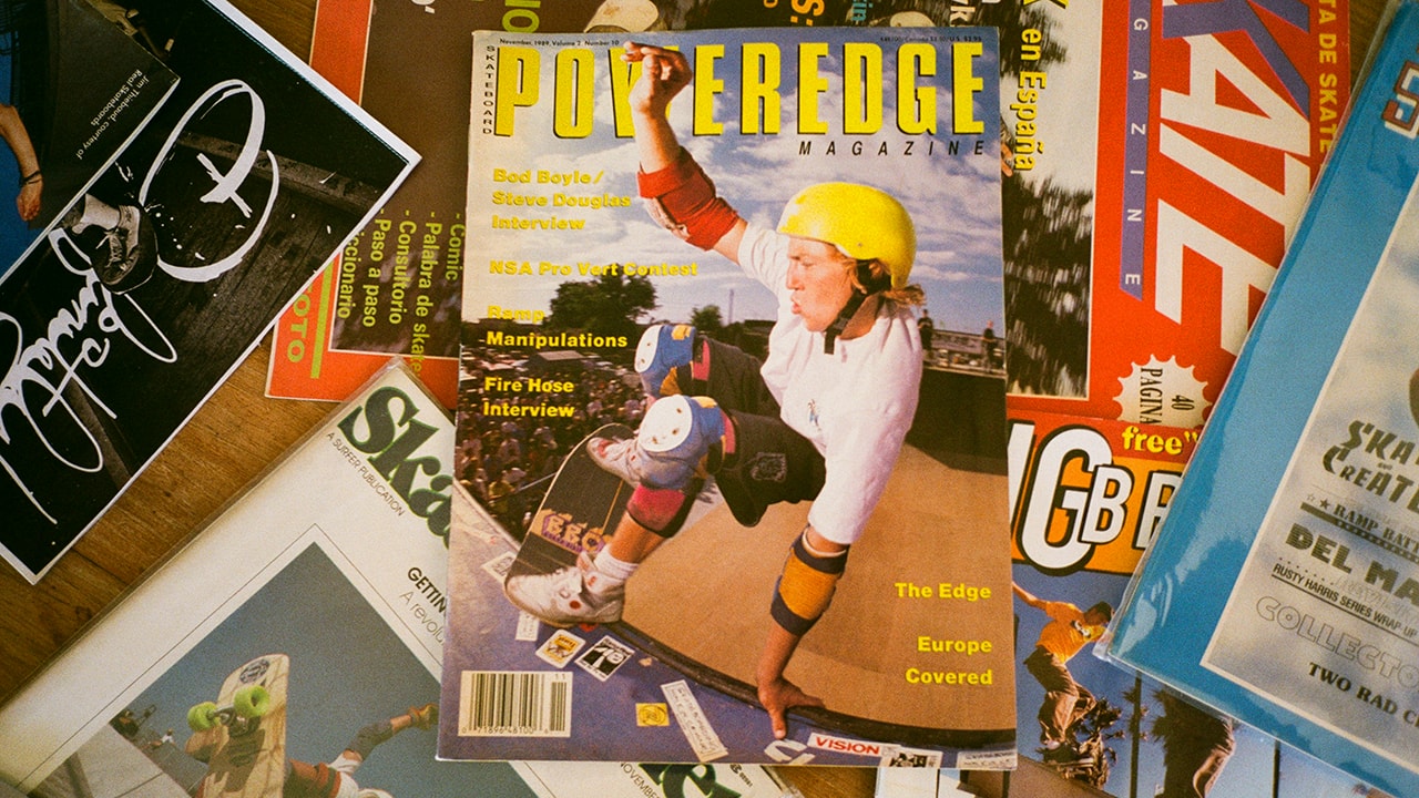 Look Back Library Thrasher Magazine Poweredge World's Collection Skateboarding Tony Hawk Kevin Marks skating vintage san diego california 