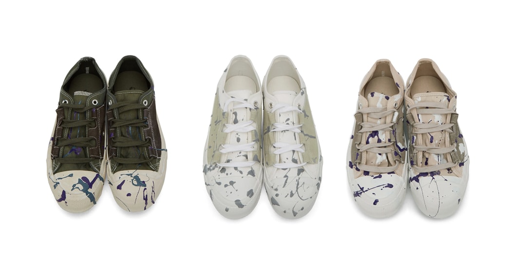 NEEDLES Asymmetric Ghillie Sneaker OverDye Paint, Drops