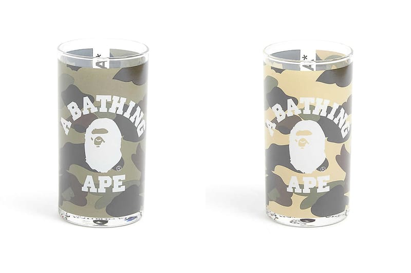 A BATHING APE Releases $40 USD 1st Camo College Print Glassware