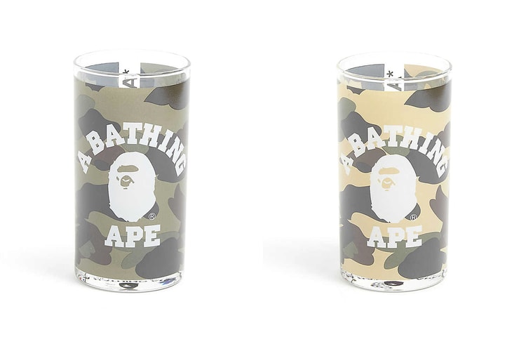 A BATHING APE Releases $40 USD 1st Camo College Print Glassware