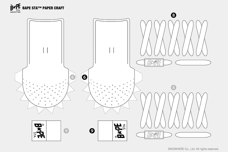 A BATHING APE BAPESTA Craft Kit Download Stay at Home Productivity Arts Design Footwear Sneaker Coloring Colorways Creativity Lockdown Self Isolation Quarantine Hobbies Craft