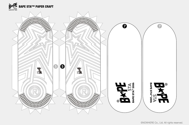 A BATHING APE BAPESTA Craft Kit Download Stay at Home Productivity Arts Design Footwear Sneaker Coloring Colorways Creativity Lockdown Self Isolation Quarantine Hobbies Craft