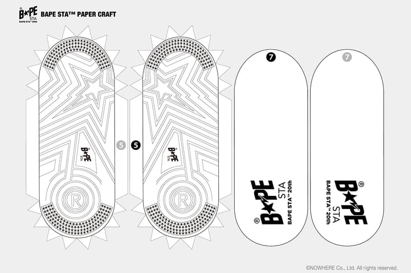 A BATHING APE BAPESTA Craft Kit Download Stay at Home Productivity Arts Design Footwear Sneaker Coloring Colorways Creativity Lockdown Self Isolation Quarantine Hobbies Craft