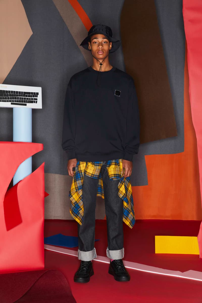 Acne Studios FW20 fall winter 2020 Face Collection Lookbook swedish menswear womenswear imprint basics knits jersey fleece face patch 