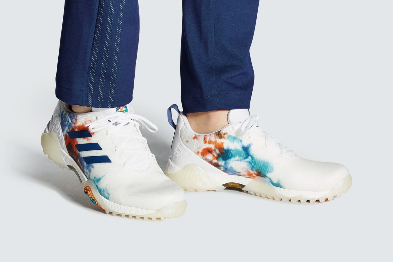 adidas codechaos summer of golf eh2819 cloud white gold metallic tech indigo blue orange release date info photos price