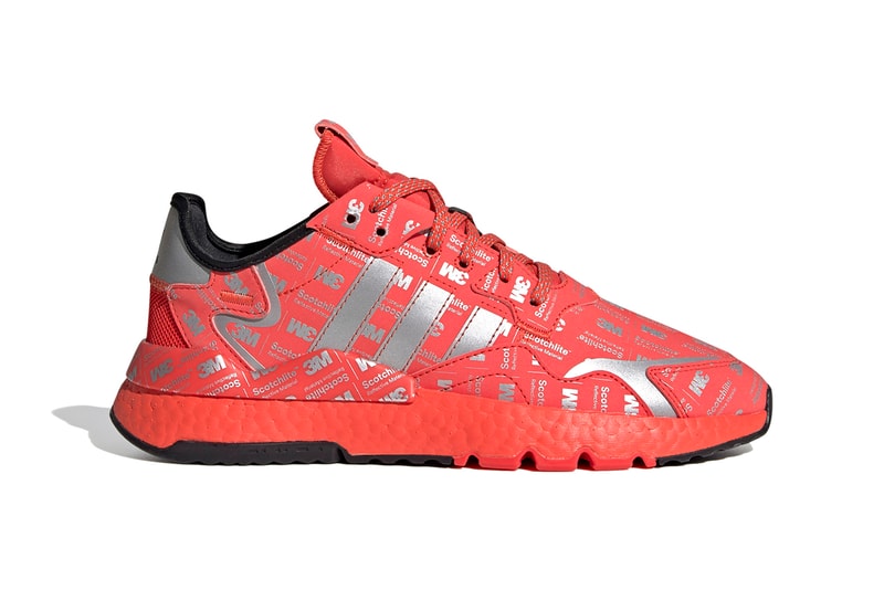 adidas Nite Jogger "Metal Grey / Silver Metallic / Metal Grey" "Hi-Res Red / Silver Metallic / Hi-Res Red" BOOST Technology Sneakers Footwear Three Stripes Release Information 3M Detailing Print Scotchlite Closer Look 