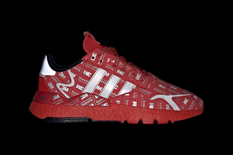 adidas Nite Jogger "Metal Grey / Silver Metallic / Metal Grey" "Hi-Res Red / Silver Metallic / Hi-Res Red" BOOST Technology Sneakers Footwear Three Stripes Release Information 3M Detailing Print Scotchlite Closer Look 