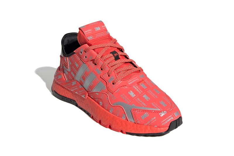 adidas Nite Jogger "Metal Grey / Silver Metallic / Metal Grey" "Hi-Res Red / Silver Metallic / Hi-Res Red" BOOST Technology Sneakers Footwear Three Stripes Release Information 3M Detailing Print Scotchlite Closer Look 