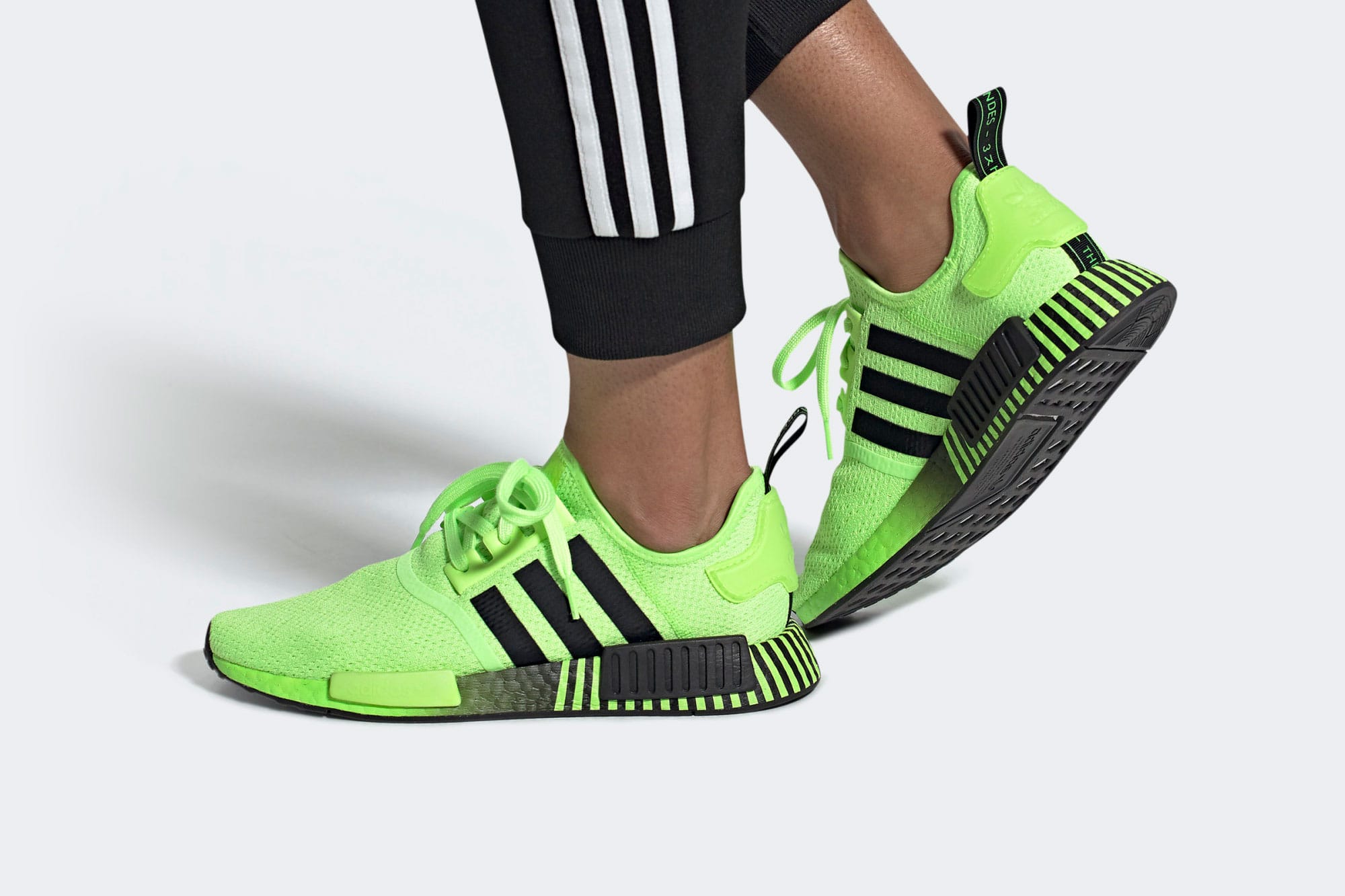 adidas neon green running shoes
