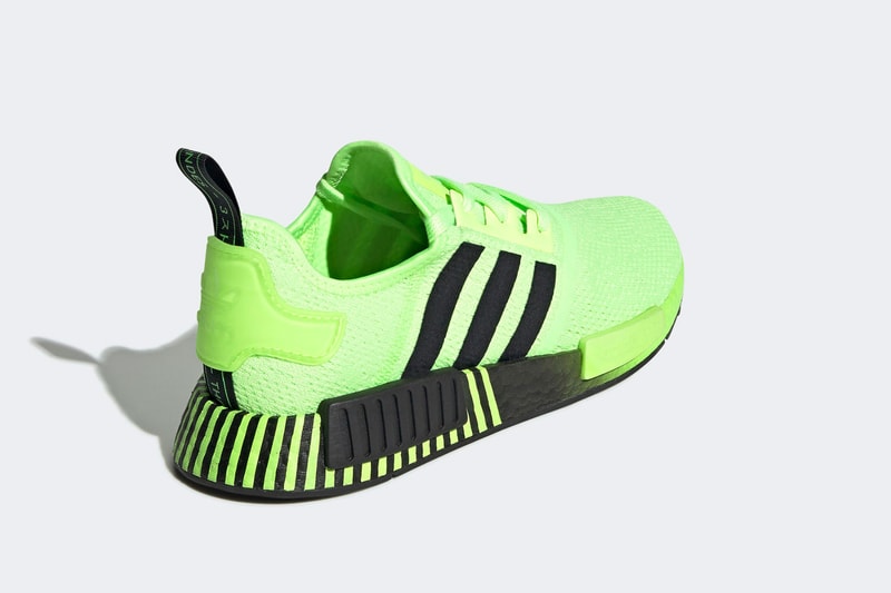 adidas NMD R1 Signal Green Core Black Release footwear kicks volt green Boost adiBoost sneakers hypebeast