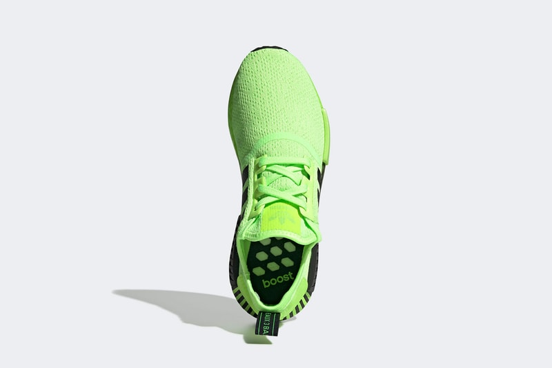 adidas NMD R1 Signal Green Core Black Release footwear kicks volt green Boost adiBoost sneakers hypebeast