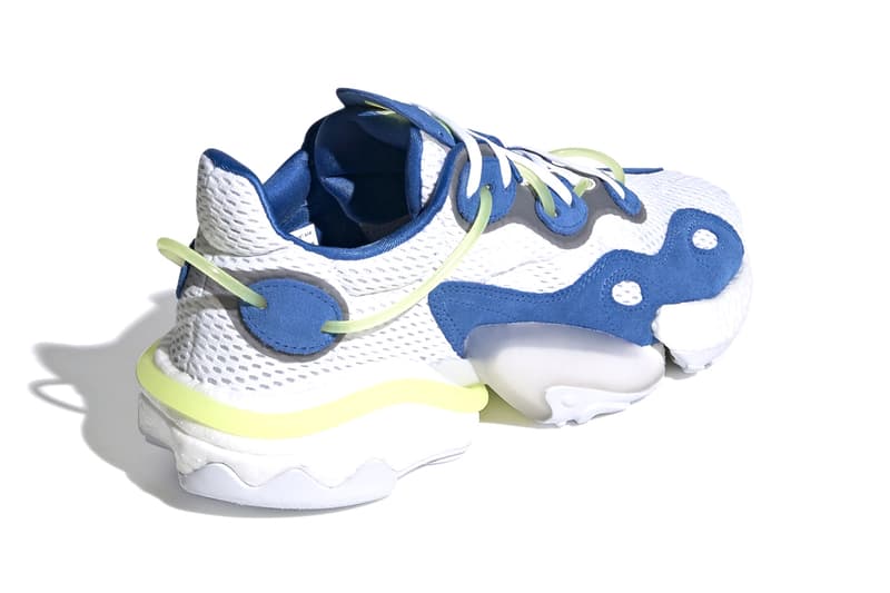 adidas Torsion X "Blue/Cloud White/Solar Yellow" Release Information Closer Look First Three Stripes Trefoil '90s Ozweego Styling Sneaker Drops Footwear BOOST Technology
