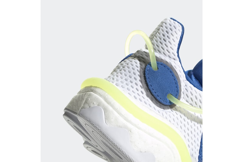 adidas Torsion X "Blue/Cloud White/Solar Yellow" Release Information Closer Look First Three Stripes Trefoil '90s Ozweego Styling Sneaker Drops Footwear BOOST Technology