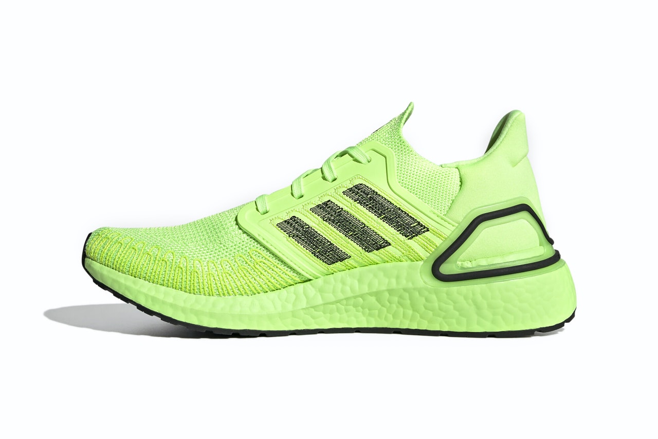 adidas ultraboost 20 signal green core black EG0710 release date info photos price