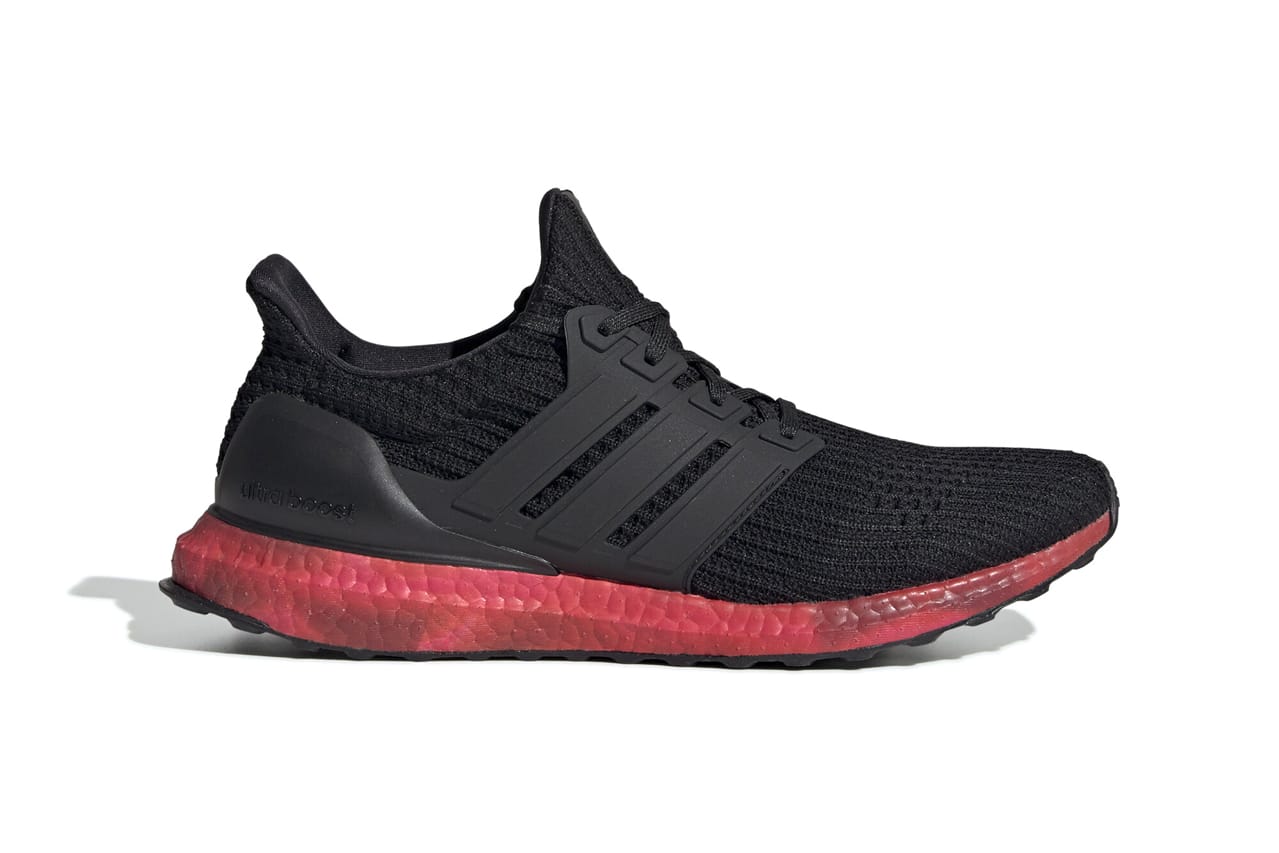 black and red ultra boosts