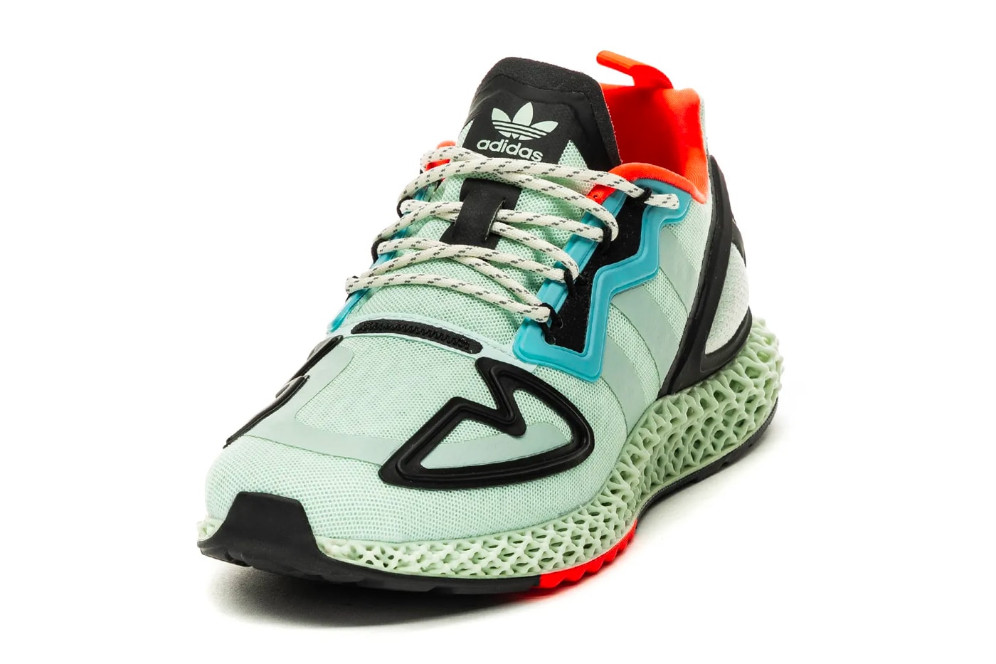 adidas ZX 2K 4D Dash Green FV8500 menswear streetwear spring summer 2020 collection footwear shoes sneakers runners trainers german sportswear lifestyle four dimensional printed midsole dash mint raw FV8500