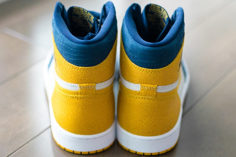 air jordan 1 brand university of michigan wolverines pe player edition white black yellow blue maize navy release date info photos price