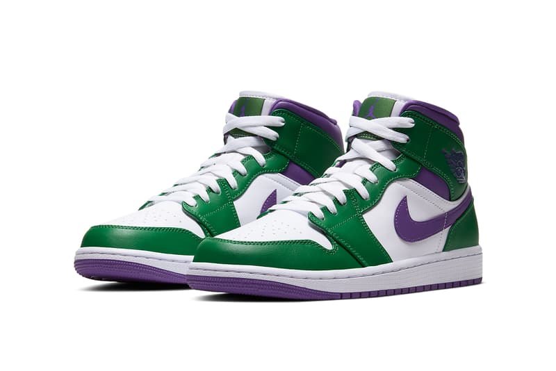 air jordan 1 mid incredible hulk aloe verde white court purple green 554724 300 release date info photos price