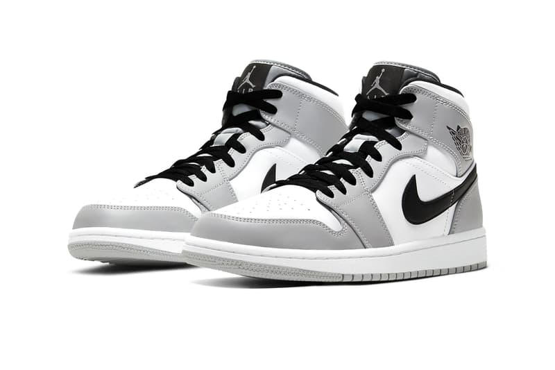 Air Jordan 1 Mid Light Ash White Black Release Hypebeast