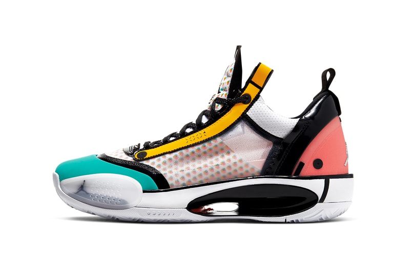 air jordan 34 low guo ailun cmyk CZ7748 100 white green yellow pink black release date info photos price