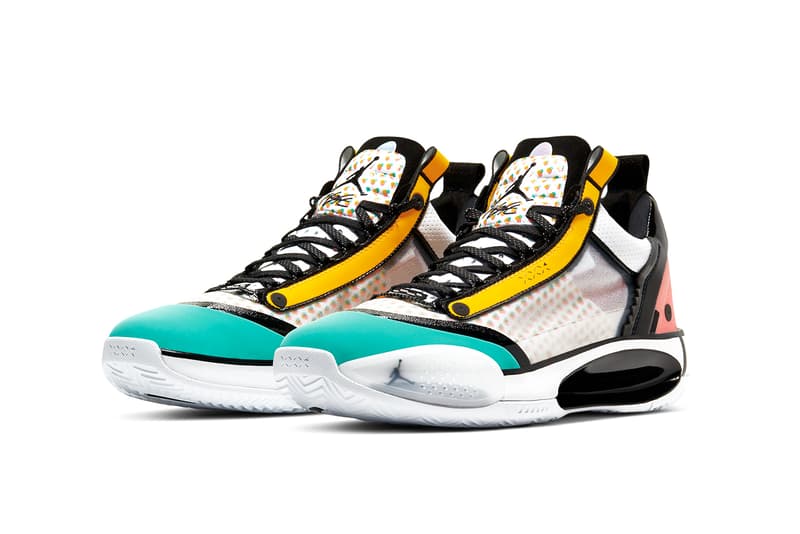 air jordan 34 low guo ailun cmyk CZ7748 100 white green yellow pink black release date info photos price