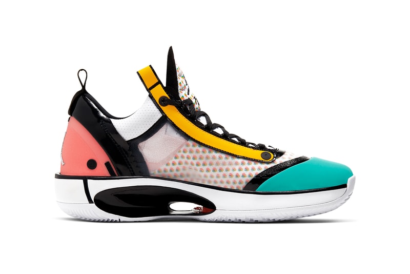 air jordan 34 low guo ailun cmyk CZ7748 100 white green yellow pink black release date info photos price