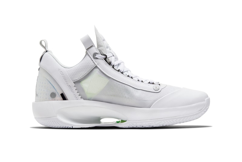 air jordan 34 low white pure platinum electric green metallic silver CU3475 100 release date info photos price