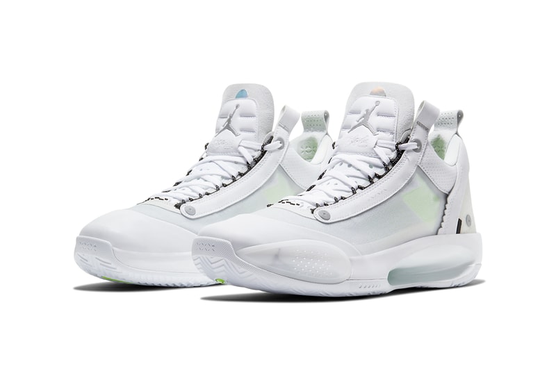 air jordan 34 low white pure platinum electric green metallic silver CU3475 100 release date info photos price
