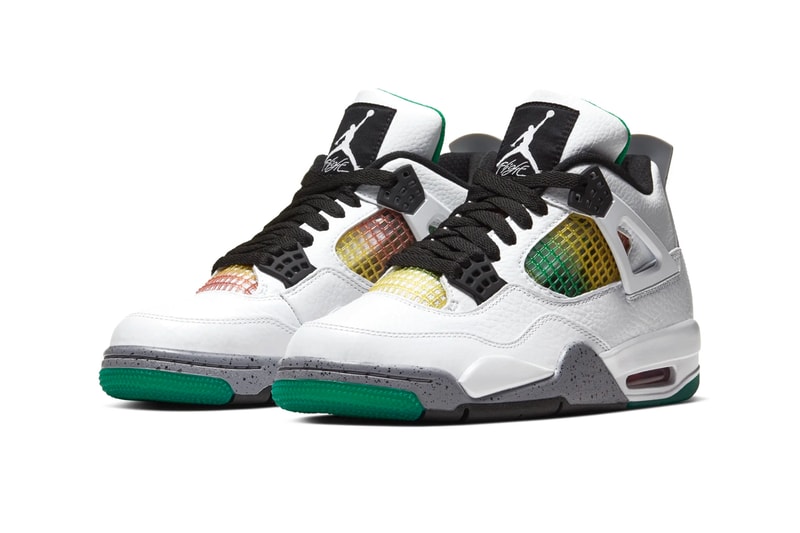 Air Jordan 4 Lucid Green Official Look Release Info AQ9129-100 White University Red Black