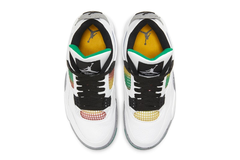 Air Jordan 4 Lucid Green Official Look Release Info AQ9129-100 White University Red Black