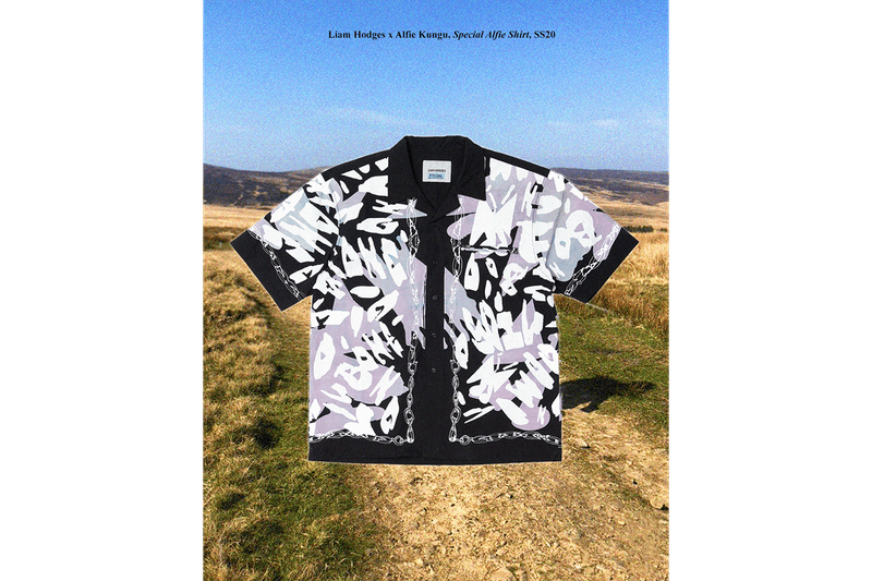 Alfie Kungu x Liam Hodges Spring/Summer 2020 Collection Looks Lookbook Release Information Free A3 Print Artist London Based Designer Hand Made Printed Garments 