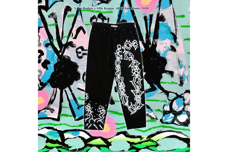 Alfie Kungu x Liam Hodges Spring/Summer 2020 Collection Looks Lookbook Release Information Free A3 Print Artist London Based Designer Hand Made Printed Garments 
