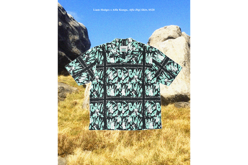 Alfie Kungu x Liam Hodges Spring/Summer 2020 Collection Looks Lookbook Release Information Free A3 Print Artist London Based Designer Hand Made Printed Garments 