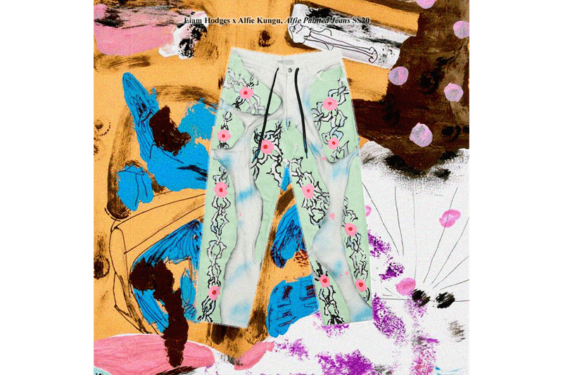 Alfie Kungu x Liam Hodges Spring/Summer 2020 Collection Looks Lookbook Release Information Free A3 Print Artist London Based Designer Hand Made Printed Garments 