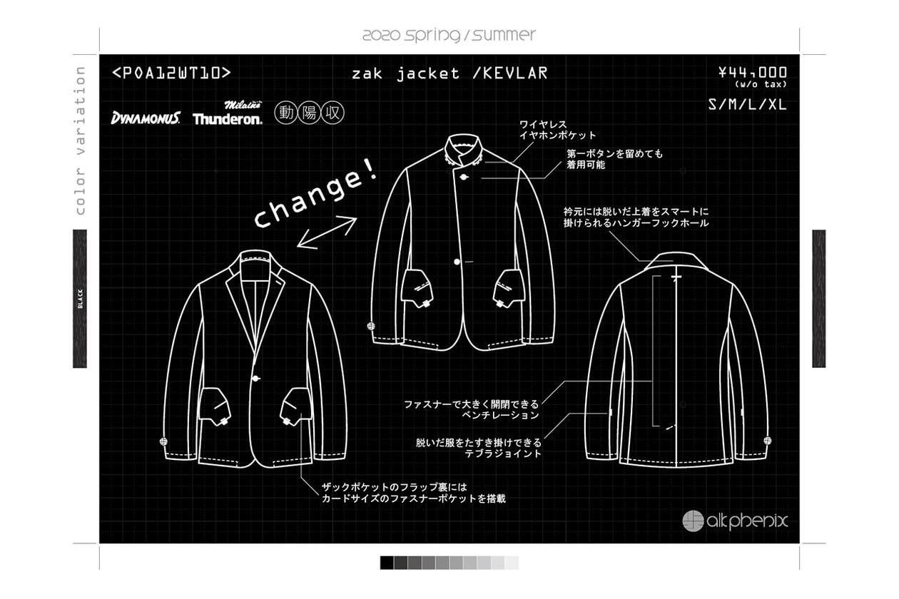 alk phenix SS20 Kevlar Capsule Collection spring summer 2020 lookbook japan thunderon polartec menswear technical dynamonus