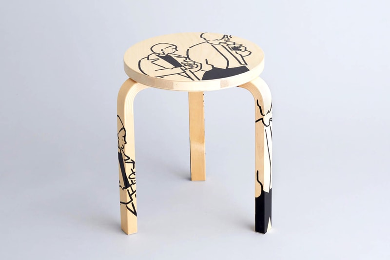 Artek Tokyo Store Yu Nagaba Stool 60 Info store anniversary furniture Alvar Aalto Helsinki Finland illustrations 