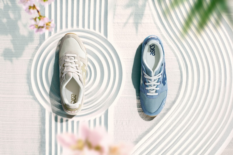 ssics GEL LYTE iii 3 series craftsmanship pack Smoke Blue Grand Shark ivory wood crepe japanese monozukuri