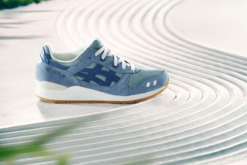 ssics GEL LYTE iii 3 series craftsmanship pack Smoke Blue Grand Shark ivory wood crepe japanese monozukuri