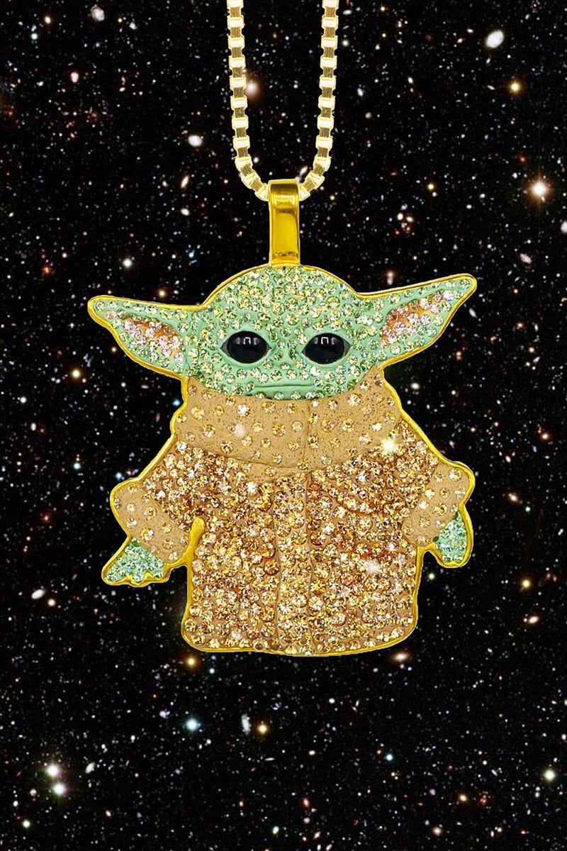 yoda with necklace