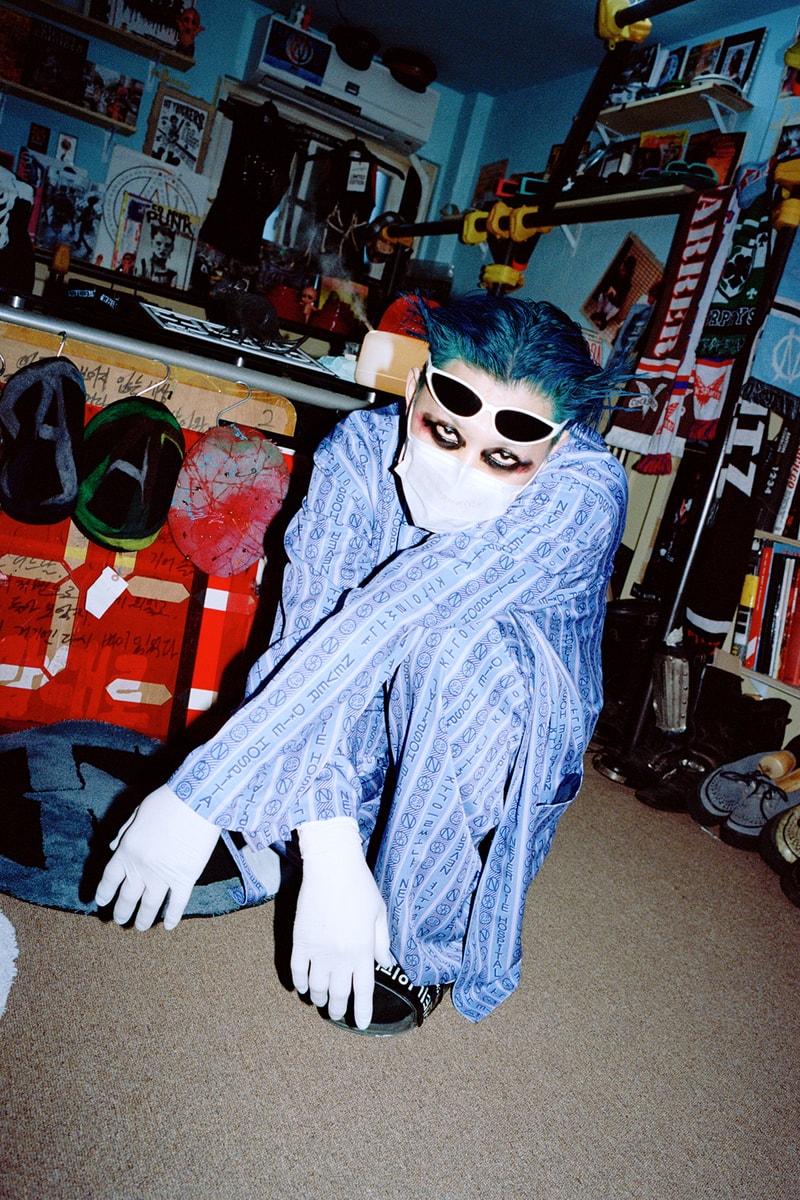 Bajowoo of 99%IS- Graces HYPEBEAST Korea's Digital Cover punk anti-fashion black eye shadow 99 percentis gopchang wrinkly pants 