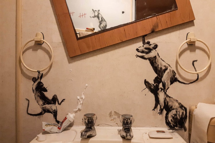 Banksy Reveals Bathroom Artworks Made During Coronavirus Lockdown