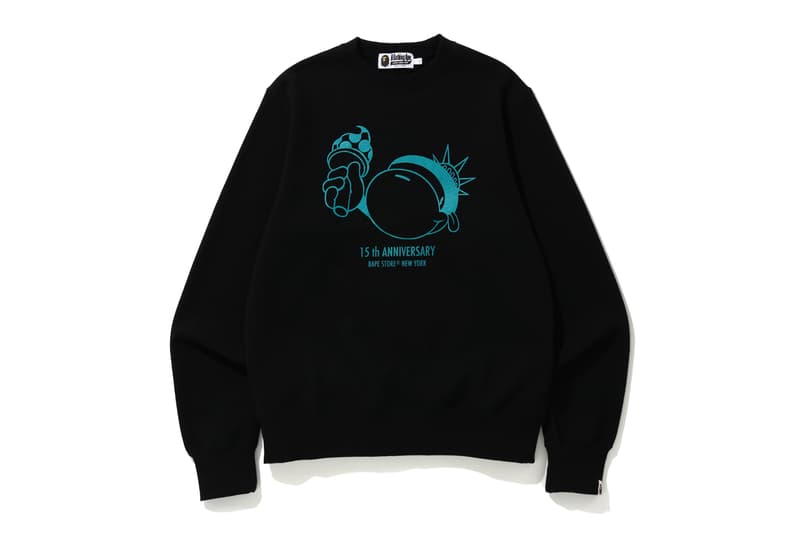 Bape NYC 15th ANNIVERSARY COLLECTION new york city flagship store shop fifteenth a bathing ape generals statue of liberty graphics artwork print logo april 18 2020