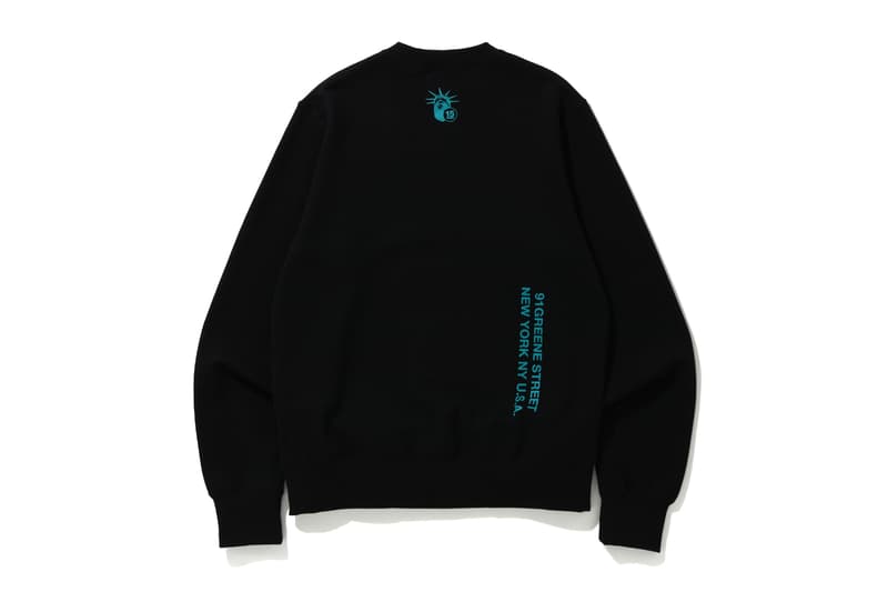 Bape NYC 15th ANNIVERSARY COLLECTION new york city flagship store shop fifteenth a bathing ape generals statue of liberty graphics artwork print logo april 18 2020