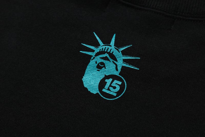 Bape NYC 15th ANNIVERSARY COLLECTION new york city flagship store shop fifteenth a bathing ape generals statue of liberty graphics artwork print logo april 18 2020