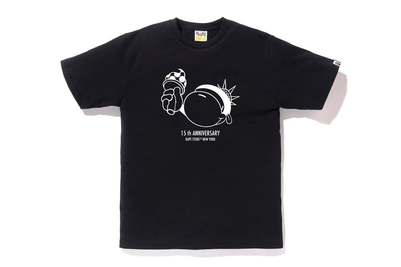 Bape NYC 15th ANNIVERSARY COLLECTION new york city flagship store shop fifteenth a bathing ape generals statue of liberty graphics artwork print logo april 18 2020